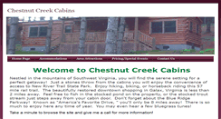 Desktop Screenshot of chestnutcreekcabins.com