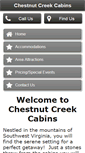 Mobile Screenshot of chestnutcreekcabins.com